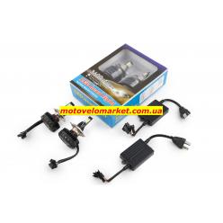 Лампы диодные авто (пара) цоколь H4  "12V 3600 LUMENS три кристалла" 